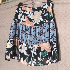 LOFT light and flowy floral skirt